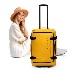 Walizka podróżna KADVA Lazio. Żółte walizki KADVA, bez wzorów. Za 249.99 zł.