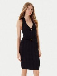 Marciano Guess Sukienka dzianinowa 5YGK17 5875Z Czarny Regular Fit. Czarne sukienki Marciano Guess, z aplikacjami, z dzianiny, bez kołnierzyka, bez ramiączek. Za 779.99 zł.