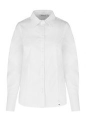 Biała koszula damska K-LIZZY. Białe koszule Volcano, plus size, bez wzorów, z materiału, eleganckie, bez kołnierzyka, plus size, bez ramiączek. Za 129.99 zł.
