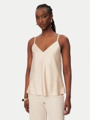 Rinascimento Top CFC0127685003 Beżowy Regular Fit. Brązowe topy Rinascimento, xs, bez wzorów, z syntetyku, bez kołnierzyka, bez ramiączek. Za 229.99 zł.