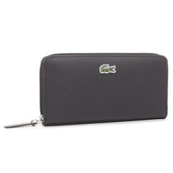 Duży Portfel Damski Lacoste. Czarne portfele Lacoste, bez wzorów. Za 269.99 zł.