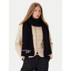 Szalik Weekend Max Mara. Czarne szaliki Weekend Max Mara, bez wzorów. Za 619.99 zł.