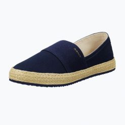 Espadryle damskie GANT Raffiaville. Niebieskie espadryle GANT, bez wzorów, z materiału, bez obcasa, bez zapięcia. Za 299.99 zł.