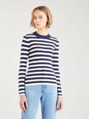 Levi's Koszulka w kolorze granatowo-białym rozmiar: XS. Niebieskie bluzki Levi's®, s, bez wzorów, prążkowane, bez kołnierzyka, bez ramiączek. Za 118.84 zł.