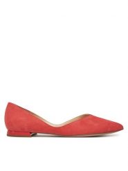 HÖGL Baleriny Basic 9-100012 Koralowy. Pomarańczowe baleriny Högl, bez wzorów, ze skóry, bez obcasa. Za 489.99 zł.