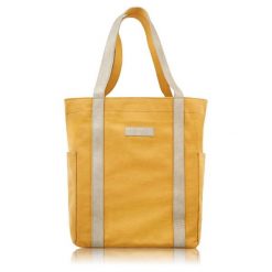 Shopperka materiałowa Paolo Peruzzi E-17-YL żółta. Żółte shopper PAOLO PERUZZI, bez wzorów, z bawełny, biznesowe, na ramię, bez dodatków. Za 119.99 zł.