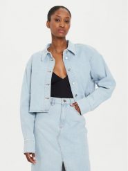 Gestuz Koszula jeansowa Denia 10909238 Niebieski Regular Fit. Niebieskie koszule Gestuz, bez wzorów, z bawełny, bez kołnierzyka, bez ramiączek. Za 339.99 zł.