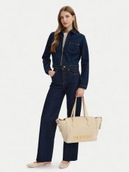 LOVE MOSCHINO Torebka JC4243PP0OKD0110 Beżowy jasny. Brązowe shopper Love Moschino, bez wzorów, ze skóry, bez dodatków. Za 649.99 zł.
