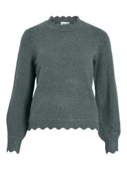 Vila Sweter "Vinikolina" w kolorze zielonym rozmiar: L. Zielone swetry Vila, l, bez wzorów, bez ramiączek. Za 129.95 zł.
