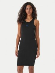 HUGO Sukienka codzienna Necerie_B 50563773 Czarny Extra Slim Fit. Czarne sukienki Hugo, na co dzień, s, bez wzorów, z bawełny, bez kołnierzyka, bez ramiączek, proste. Za 379.99 zł.