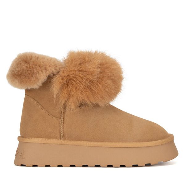 Śniegowce Badura. Brązowe trapery i śniegowce Badura. Za 279.99 zł.