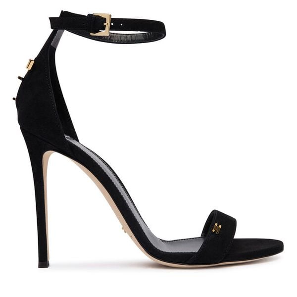 Sandały Elisabetta Franchi. Czarne sandały Elisabetta Franchi, bez wzorów, bez obcasa, na szpilce, bez zapięcia. Za 2,439.00 zł.