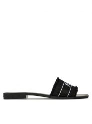 KARL LAGERFELD Klapki Skoot II KL80411 Czarny. Czarne klapki KARL LAGERFELD, bez wzorów, z materiału, bez obcasa. Za 419.99 zł.