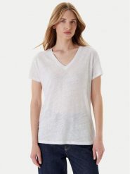 United Colors Of Benetton T-Shirt 37UJD401Q Biały Regular Fit. Białe t-shirty United Colors of Benetton, xl, bez wzorów, ze lnu, bez kołnierzyka, bez ramiączek. Za 179.99 zł.