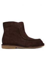Bronx Botki 47645-OC Brązowy. Brązowe botki Bronx, bez wzorów, ze skóry, bez obcasa, na płaskiej podeszwie, bez zapięcia. Za 539.99 zł.