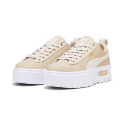 Buty do chodzenia damskie Puma Mayze Lth Wn. Brązowe obuwie sportowe Puma, z materiału, bez zapięcia, trekkingowe. Za 625.00 zł.