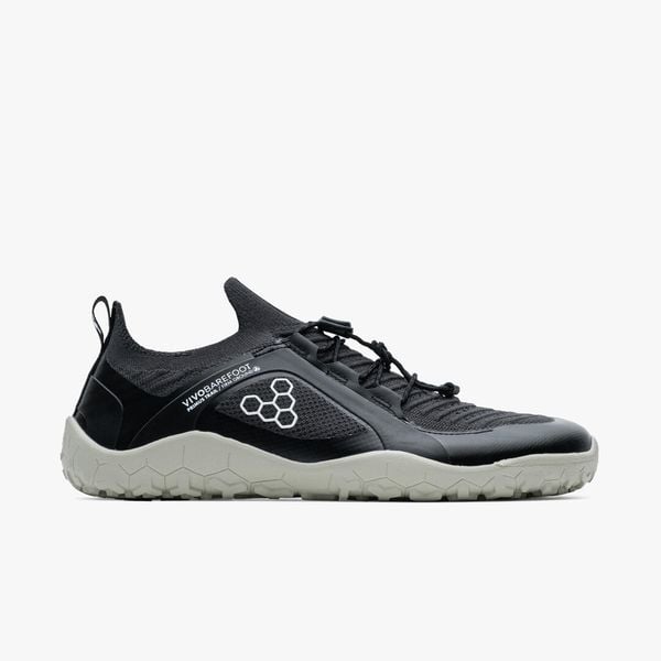 Buty turystyczne damskie Vivobarefoot Primus Trail Knit FG. Czarne trekkingi Vivobarefoot, do biegania. Za 693.40 zł.