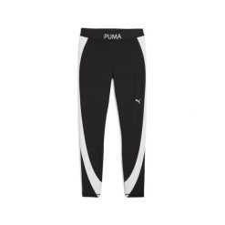 Damskie legginsy z wysokim stanem i blokami kolorów o długości 7/8 PUMA STRONG. Czarne legginsy Puma, bez wzorów, z podwyższonym stanem, do biegania. Za 204.25 zł.