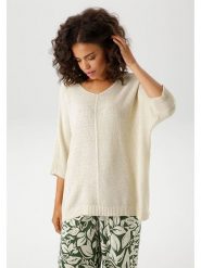 Aniston Sweter w kolorze kremowym rozmiar: 40. Brązowe swetry Aniston, bez wzorów, bez ramiączek. Za 66.00 zł.
