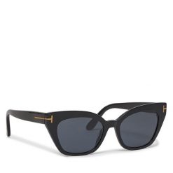 Okulary przeciwsłoneczne Tom Ford. Czarne okulary przeciwsłoneczne Tom Ford, bez wzorów. Za 839.99 zł.