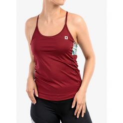 Top wspinaczkowy damski Ocun Arista. Czerwone topy Ocun, xs, bez wzorów, bez kołnierzyka, bez ramiączek. Za 119.99 zł.