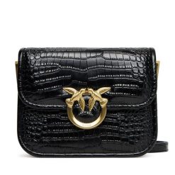 Torebka PINKO. Czarne listonoszki Pinko, bez wzorów, bez dodatków. Za 1,709.00 zł.
