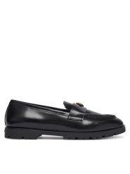 PINKO Lordsy Nora 07 SD0657P001 Czarny. Czarne lordsy Pinko, bez wzorów, ze skóry, bez obcasa, bez zapięcia. Za 1,479.00 zł.