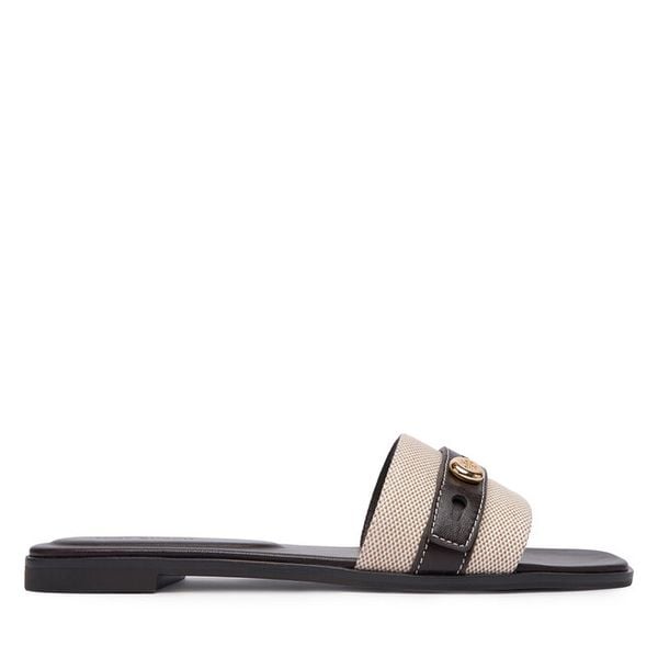Klapki Tory Burch. Brązowe klapki Tory Burch, bez wzorów, bez obcasa. Za 1,549.00 zł.
