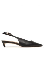 Tommy Hilfiger Sandały Squared Toe Kitten Slingback FW0FW08711 Czarny. Czarne sandały TOMMY HILFIGER, bez wzorów, ze skóry, bez obcasa, na szpilce, bez zapięcia. Za 619.99 zł.