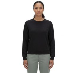Bluza dresowa sportowa damska Skechluxe Elevate Crewneck. Czarne bluzy Skechers, bez wzorów, z dresówki, bez kaptura. Za 229.99 zł.