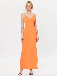 Guess Sukienka wieczorowa Ramsha W3GK65 KBPZ0 Pomarańczowy Regular Fit. Brązowe sukienki Guess, xs, z aplikacjami, z syntetyku, wizytowe, bez kołnierzyka, bez ramiączek. Za 309.99 zł.