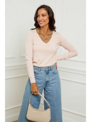 Soft Cashmere Sweter w kolorze jasnoróżowym rozmiar: 38/40. Różowe swetry Soft Cashmere, bez wzorów, z kaszmiru, bez ramiączek. Za 127.45 zł.