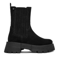 Botki G-Star Raw. Czarne botki G-Star Raw, bez wzorów, bez obcasa, na płaskiej podeszwie, bez zapięcia. Za 379.99 zł.