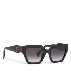 Okulary przeciwsłoneczne Furla. Czarne okulary przeciwsłoneczne Furla, bez wzorów. Za 629.99 zł.
