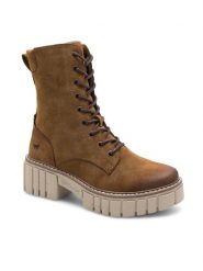Mustang Botki 1447-506 Brązowy. Brązowe botki Mustang, bez wzorów, z materiału, bez obcasa, na płaskiej podeszwie, bez zapięcia. Za 319.99 zł.