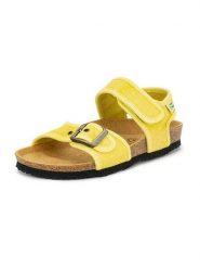 Natural world Sandały w kolorze żółtym rozmiar: 24. Żółte sandały Natural World, bez wzorów, klasyczne, z otwartym noskiem, bez obcasa, bez zapięcia. Za 121.99 zł.