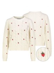 Eight2Nine Sweter w kolorze kremowo-czerwonym rozmiar: S. Brązowe swetry Eight2Nine, s, bez wzorów, z bawełny, bez ramiączek. Za 121.80 zł.