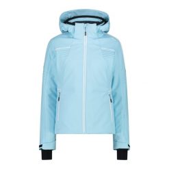 Kurtka damska narciarska CMP 33W0636. Niebieskie kurtki narciarskie CMP, na zimę, l, bez wzorów, z softshellu, z kapturem, narciarskie. Za 918.50 zł.