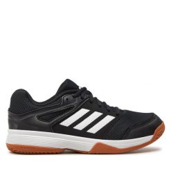 Buty halowe adidas. Czarne obuwie sportowe Adidas, bez zapięcia. Za 249.99 zł.