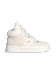 Liu Jo Skórzane sneakersy w kolorze beżowym rozmiar: 40. Brązowe trampki Liu Jo, bez wzorów, za kostkę, bez zapięcia. Za 321.45 zł.