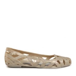 Baleriny Melissa. Brązowe baleriny Melissa, bez wzorów, bez obcasa. Za 399.99 zł.