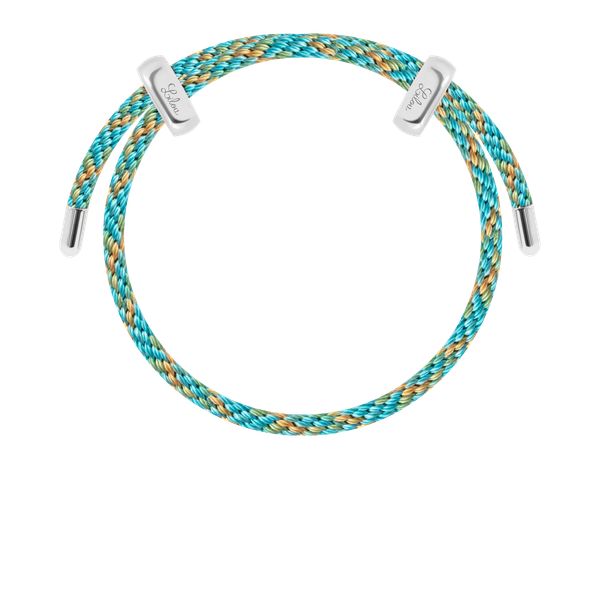 Bransoletka Liana, posrebrzana, wielokolorowa w niebieskich odcieniach. Niebieskie bransoletki Lilou, posrebrzane. Za 149.00 zł.