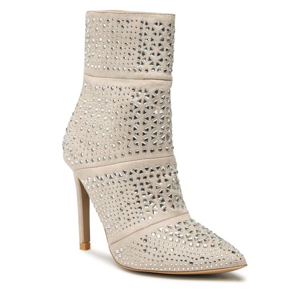 Botki DeeZee. Brązowe botki DeeZee, bez wzorów, bez obcasa, na szpilce, bez zapięcia. Za 174.99 zł.