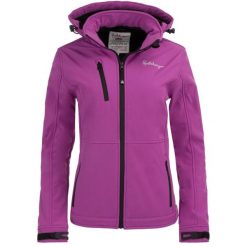 Damska kurtka softshell Spitsbergen 3-warstwowa — Fuksja. Czerwone kurtki sportowe GLOMEX, bez wzorów, z softshellu, bez kaptura, trekkingowe. Za 314.99 zł.