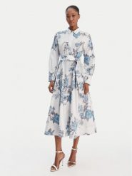 Marella Sukienka koszulowa Formica 2613221161 Błękitny Regular Fit. Niebieskie sukienki Marella, bez wzorów, z bawełny, bez kołnierzyka, bez ramiączek, koszulowe. Za 1,569.00 zł.