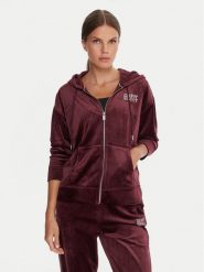 DKNY Sport Bluza DP5J9634 Bordowy Regular Fit. Czerwone bluzy DKNY Sport, xs, bez wzorów, z syntetyku, bez kaptura. Za 439.99 zł.