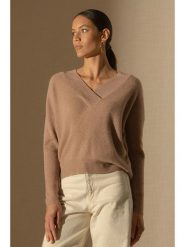 Perfect Cashmere Kaszmirowy sweter "Grainne" w kolorze karmelowym rozmiar: XL. Brązowe swetry Perfect Cashmere, xl, bez wzorów, z kaszmiru, bez ramiączek. Za 478.99 zł.