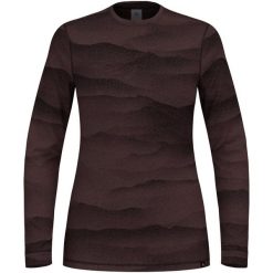 Bluza termoaktywna damska Odlo Merino Ridgelines BL Top Crew Neck LS. Czerwone bluzy Odlo, xl, bez wzorów, bez kaptura. Za 470.99 zł.
