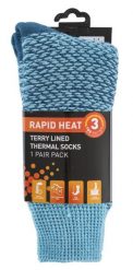 2058 Trespass Thermski Ultra grube skarpety z wyściełką frotte Nordic Stripe. Żółte skarpety 2117 OF SWEDEN, bez wzorów, z dzianiny. Za 152.99 zł.