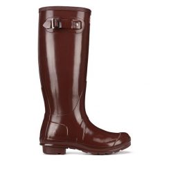 Kalosze Hunter. Czerwone kalosze Hunter, bez wzorów. Za 429.99 zł.